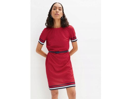 B.P.C sukienka czerwona we wzory 44/46.