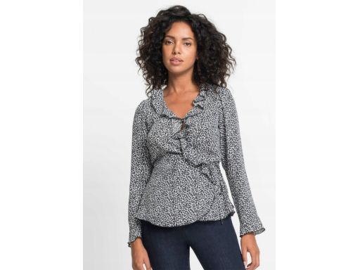 B.P.C bluzka kopertowa z falbaną ^44