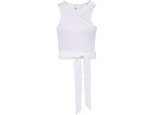 B.P.C top śmietanowy SEXY z wiązaniem r.48/50