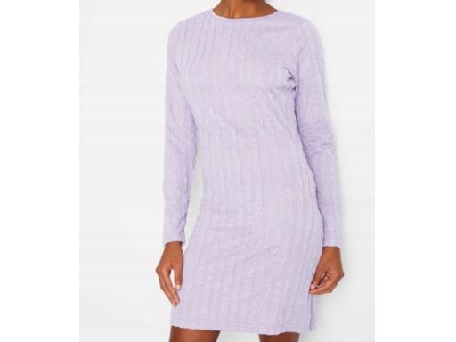 B.P.C liliowa sukienka marszczona ^44/46