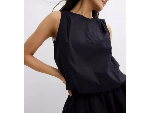 B.P.C top czarny krótki luźny r.50