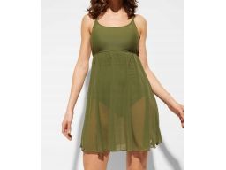 B.P.C sukienka kąpielowa z siateczką khaki r.54