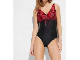 B.P.C kostium kąpielowy czarno-czerwony r.52