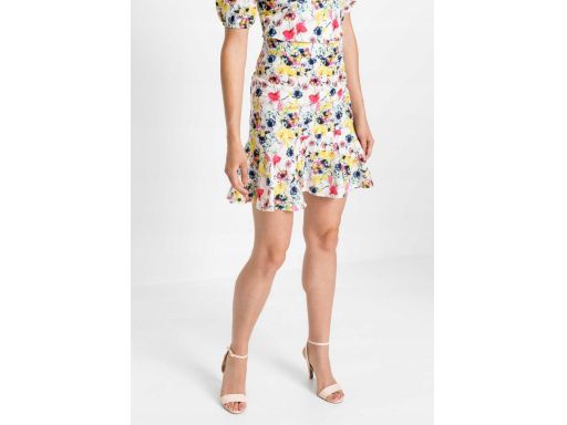 B.P.C spódnica w kwiaty z falbaną 40.
