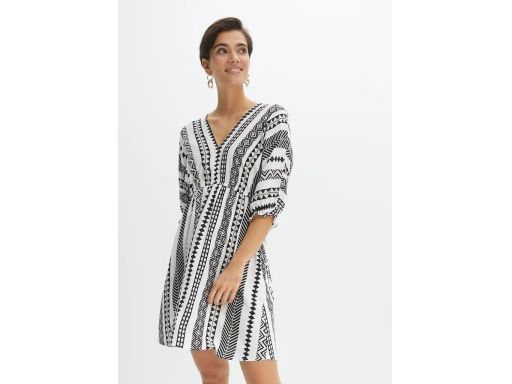 B.P.C sukienka we wzory z wiskozy r.48