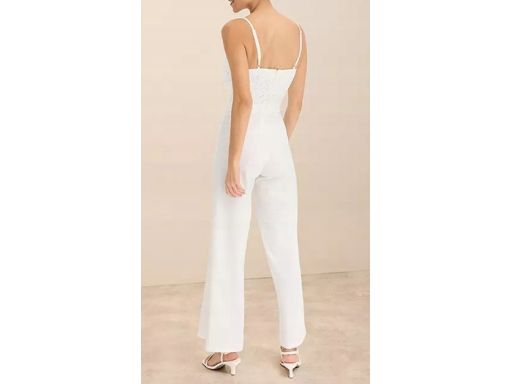 B.P.C kombinezon biały z koronką na cienkie ramiączka r.42