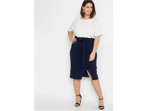 B.P.C sukienka 2w1 biało-granatowa 44/46.