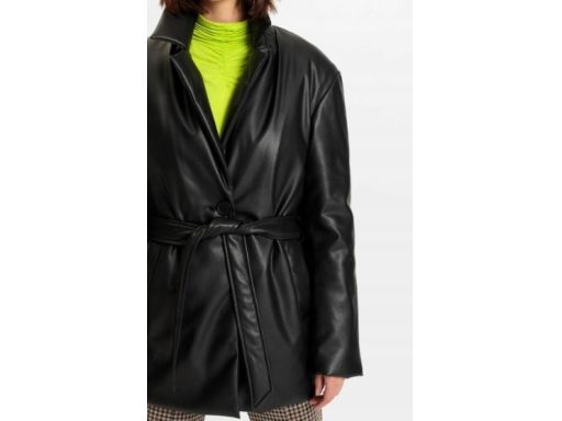 B.P.C kurtka-marynarka czarna eko skóra ocieplana 46.