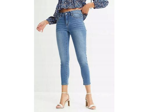 B.P.C spodnie jeansowe damskie 7/8 ze stretchem skinny 54.