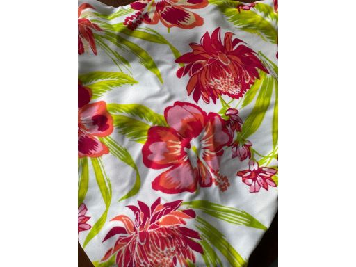 B.P.C bikini w kwiaty bustier na jedno ramię z figami ^38