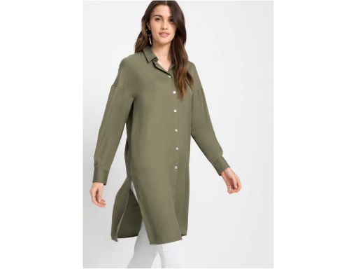 B.P.C długa oliwkowa tunika koszulowa 42.