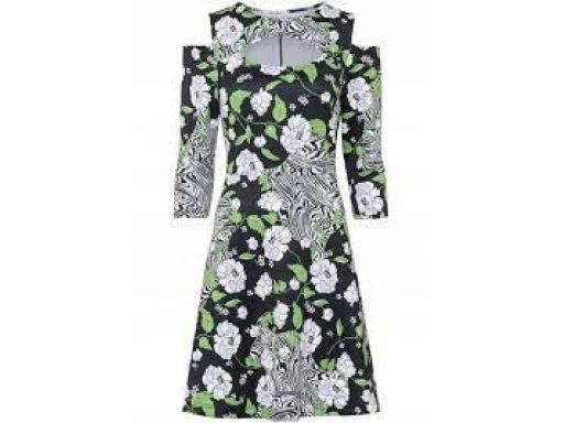 B.P.C Sukienka w kwiaty z wycięciami ^36/38