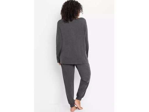 B.P.C piżama damska bluzka i spodnie szare ze srebrnymi napisami 44/46