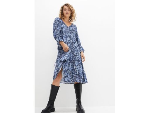 B.P.C sukienka indygo niebieska moro r.46