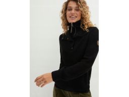 B.P.C czarny sweter ze stójką i suwakiem ^52/54