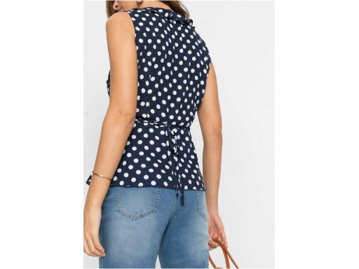 B.P.C bluzka damska kopertowa w groszki ^46