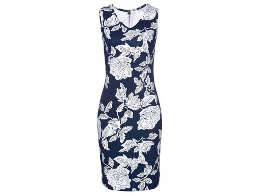 B.P.C sukienka shirtowa z nadrukiem granatowa ^36/38