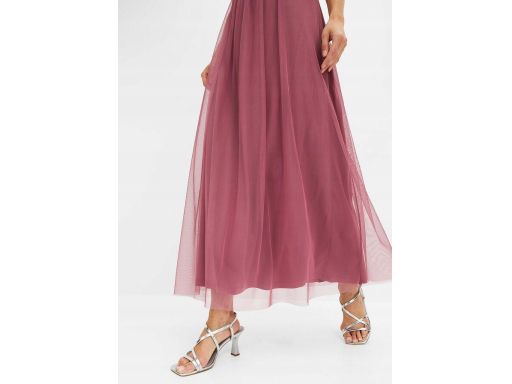 B.P.C sukienka siateczkowa z koralikami długa 42.