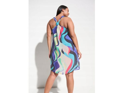 B.P.C sukienka plażowa prześwitująca w kolorowe wzory r.36