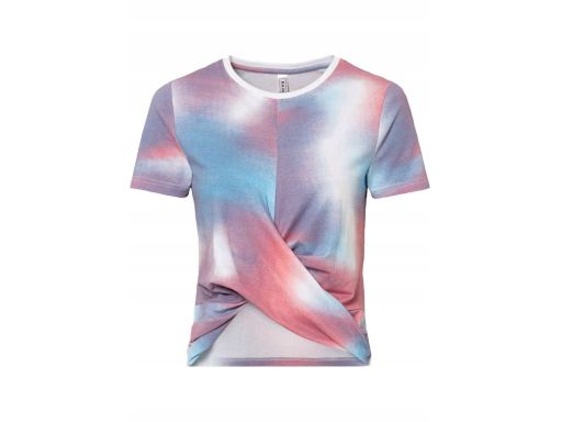 B.P.C kolorowy krótki t-shirt z wywinięciem ^44/46