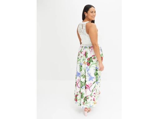 B.P.C długa sukienka maxi z koronkową górą i ażurowym paskiem ^36