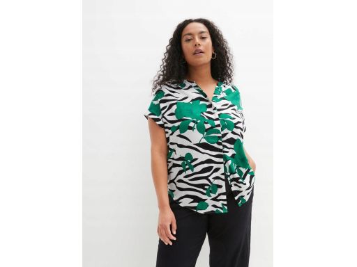 B.P.C bluzka koszulowa we wzór zebry i kwiaty r.44