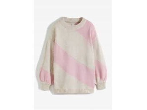 B,P.C sweterek beżowo różowy z domieszką wełny r.40/42