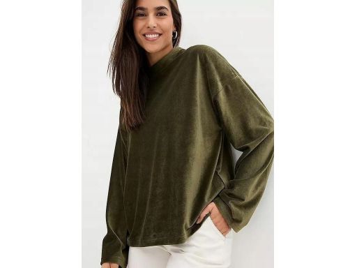 B.P.C bluzka khaki w optyce szturksu ^48/50