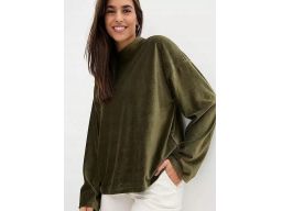B.P.C bluzka khaki w optyce szturksu ^48/50
