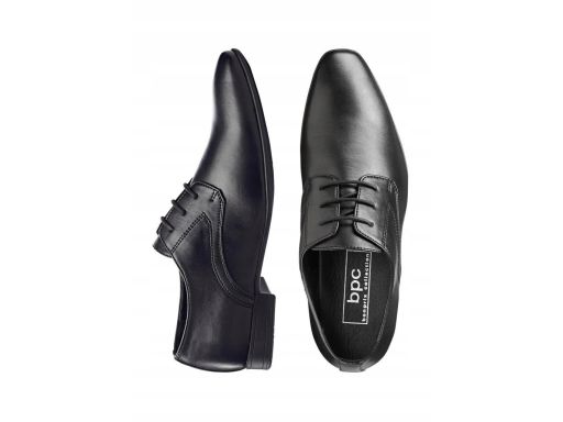 B.P.C półbuty męskie buty wizytowe pantofle czarne 46