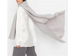 B.P.C miękki szalik szary asymetryczny ^one size