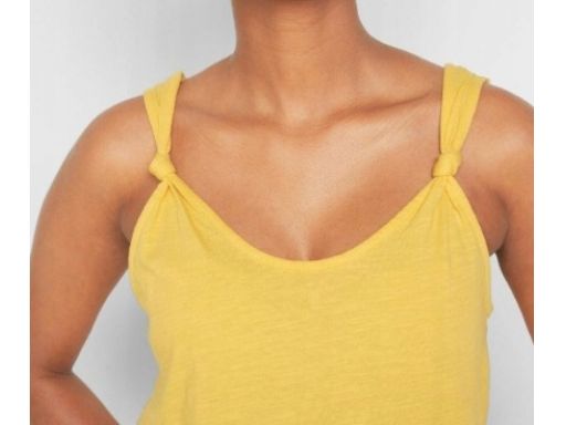 B.P.C top żółty bawełniany 52/54.