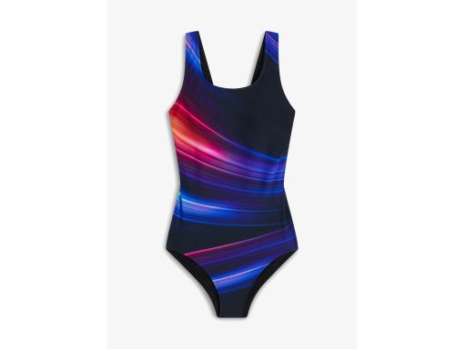 B.P.C kostium kąpielowy czarny z kolorowym wzorem 46.