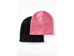 B.P.C 2-pak czapek dzianinowych czarna+różowa ^one size