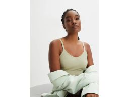 B.P.C biustonosz bustier Feel Comfort bezszwowy oliwkowy prążkowany S.