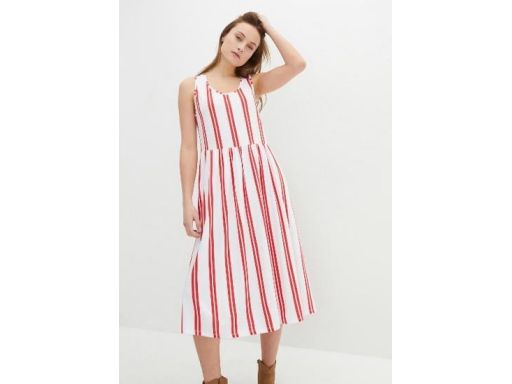 B.P.C bawełniana sukienka w pionowe paski midi r.44/46
