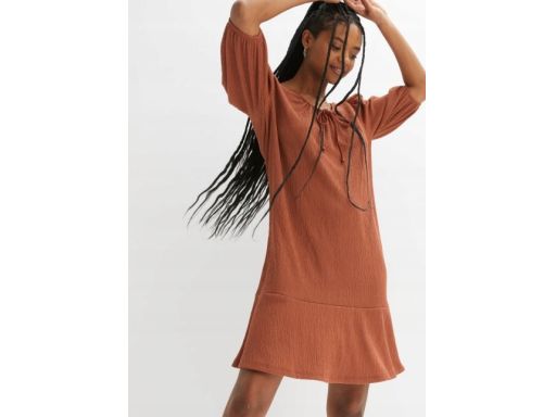 B.P.C brązowa sukienka z wiązaniem r.36/38