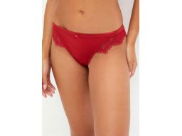 B.P.C stringi z koronką czerwone 48/50.