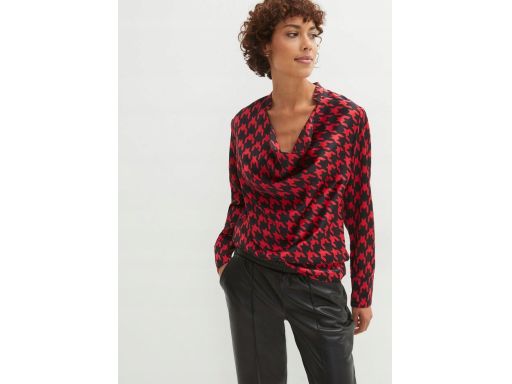 B.P.C bluzka koszulowa nadruk satyna r.42