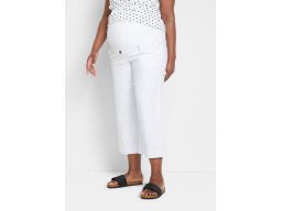 B.P.C spodnie 3/4 kuloty ciążowe białe 50.