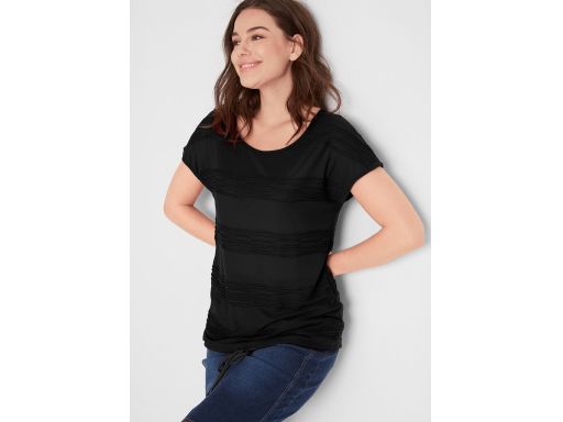 B.P.C t-shirt strukturalny wzór czarny 40/42.