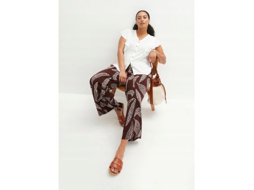 B.P.C bluzka z rękawkami falbanowymi kremowa 42.