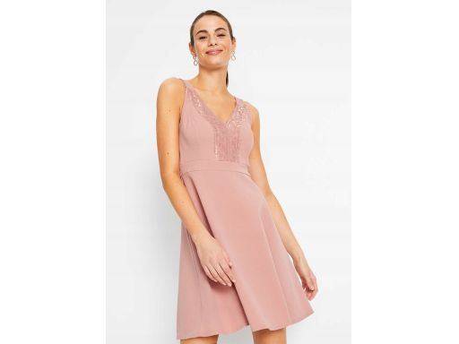 B.P.C sukienka brudny róż z koronką 36/38.