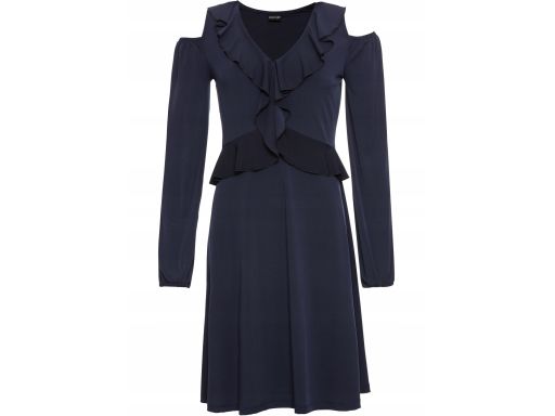 B.P.C sukienka z falbanką granatowa: r. 44/46