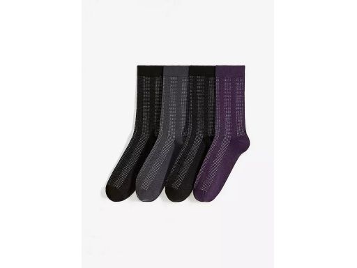 B.P.C. 4-pak skarpety wysokie z przeszyciem pionowym 43-46.