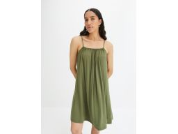 B.P.C letnia sukienka na ramiączka ciemne khaki r.44/46