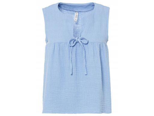 B.P.C bluzka muślinowa bez rękawów oversize niebieska 44.