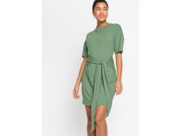 B.P.C zielona sukienka shirtowa z paskiem ^48/50