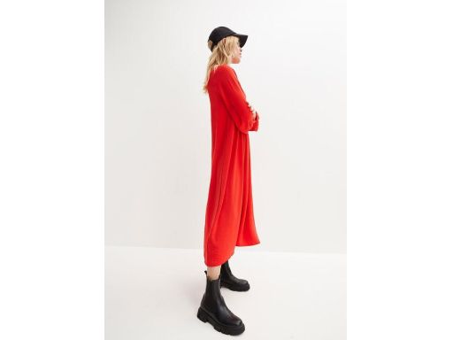 B.P.C czerwona sukienka luźna midi r.46