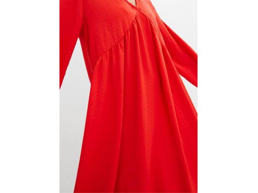 B.P.C czerwona sukienka luźna midi r.46